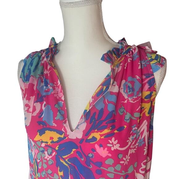 Mudpie Pink and Blue Tiered Maxi Dress - Size Small - Picture 2 of 5